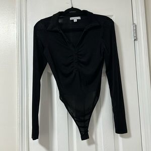 And Now This Black Mesh Bodysuit - Small